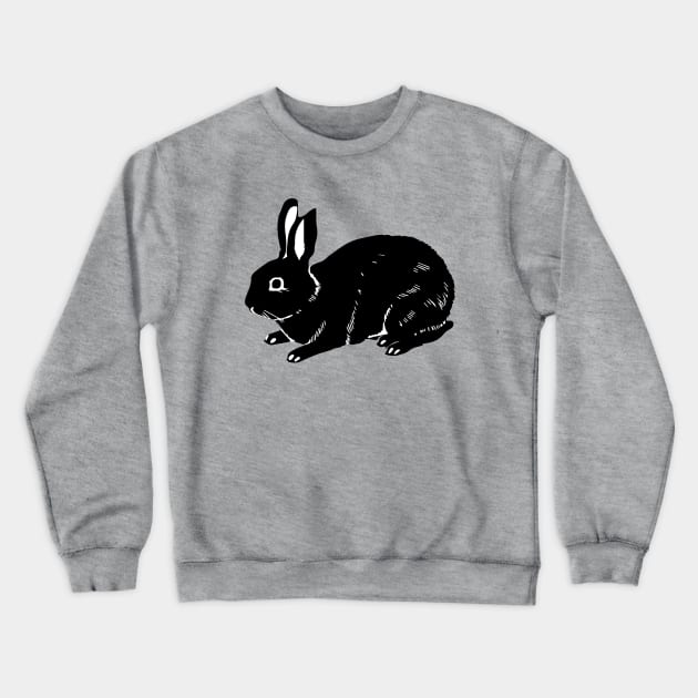 Californian Mini Rex Rabbit Beautiful Animal in the Forest Crewneck Sweatshirt by wigobun